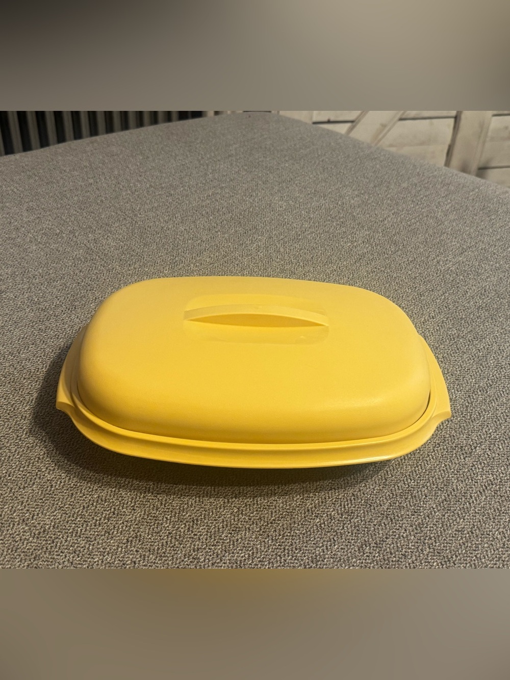 Tupperware Yellow Rectangular Steamer with Lid
